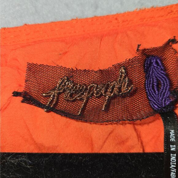 Free People Women XS Mini dress Celeste Orange Sequin Stars Celestial Event Prom - Picture 2 of 15